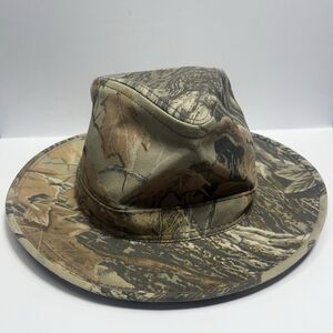 Men’s Outdoor camouflage Hat VTG Real tree‎ Advantage Made USA Boonie Safari L